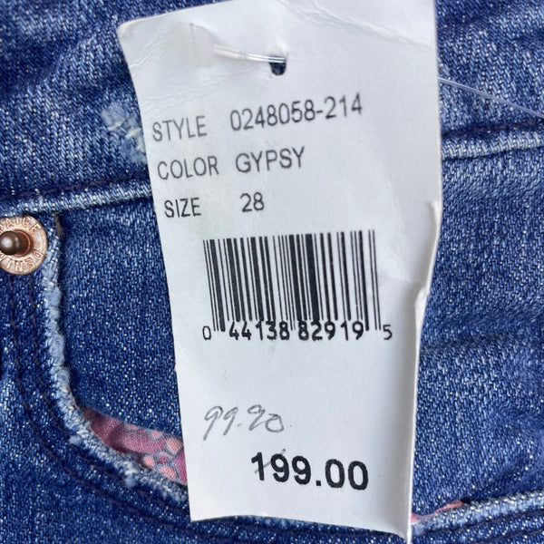 Paige Premium Denim Womens Blue Distressed Skinny Jeans Size 28 - New