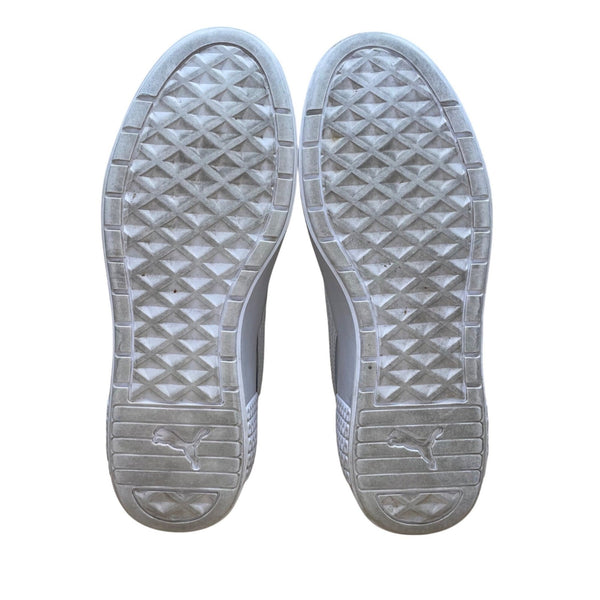 Puma Women’s White Leather Lace-Up Casual Low-Top  Sneakers Size 9