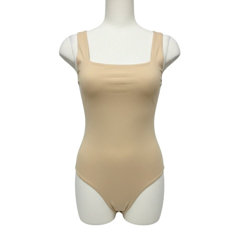 Abercrombie & Fitch Womens Beige Cotton Spandex Bodysuit Size M