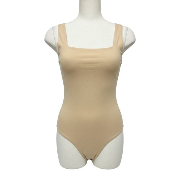 Abercrombie & Fitch Womens Beige Cotton Spandex Bodysuit Size M