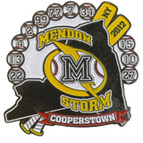 Mendon Storm Cooperstown 2012 Baseball Trading Pin Black & Yellow