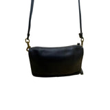 Coach Women’s Black Leather Detachable Strap Classic Crossbody Shoulder Bag