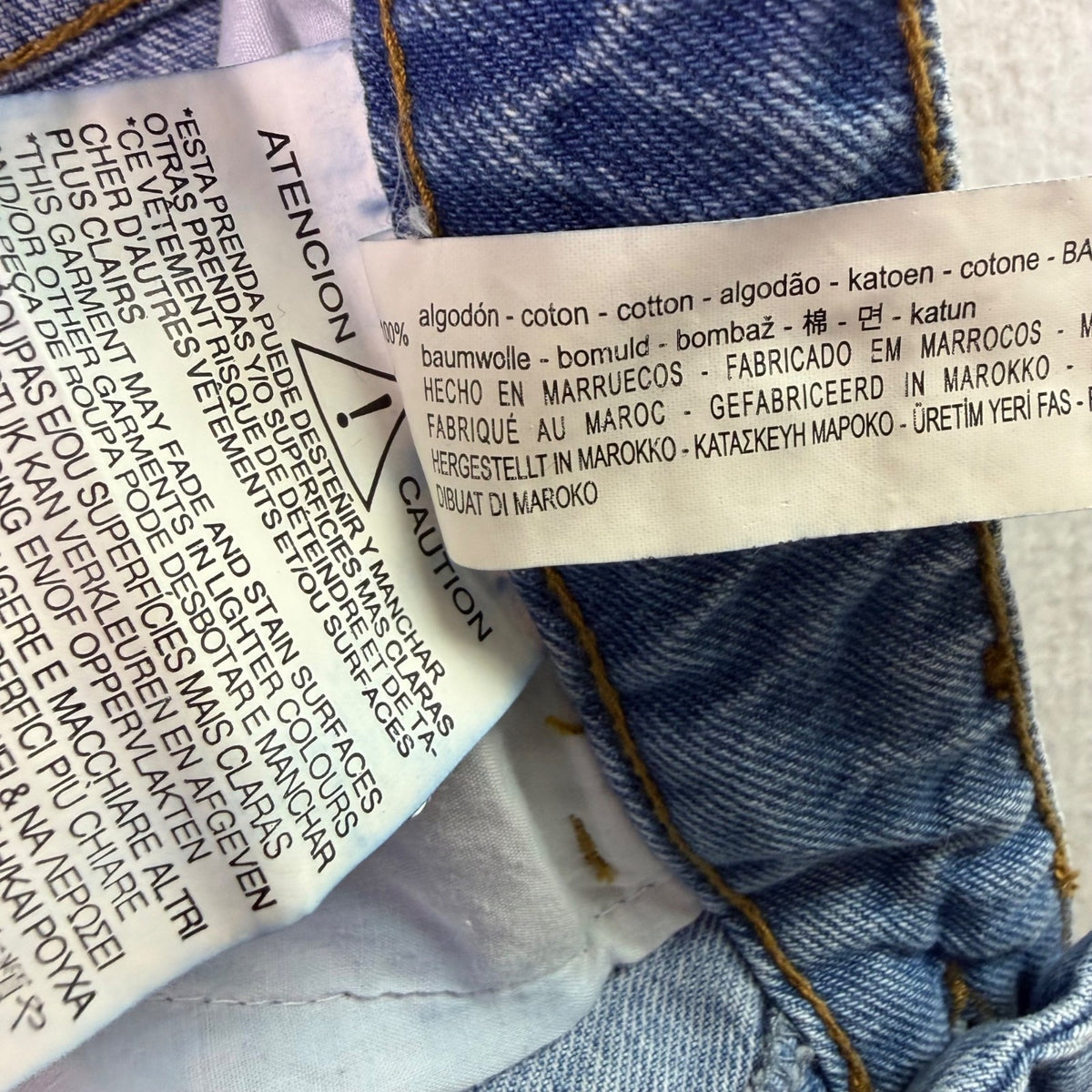 Zara Basic Women’s Blue Cotton Flare Ruffle Hem Jeans Button Fly Size 04