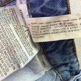 Zara Basic Women’s Blue Cotton Flare Ruffle Hem Jeans Button Fly Size 04