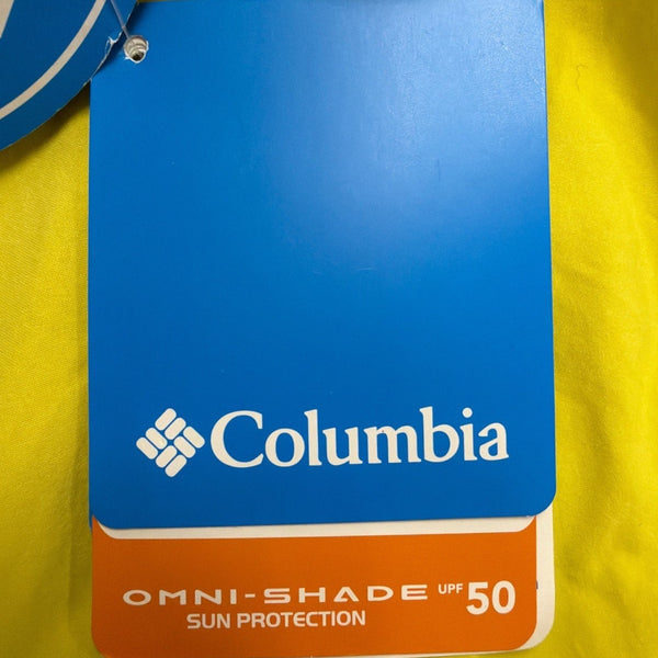Columbia Mens Yellow Nylon Omni-Shade Sun Protection Shorts Lightweight Size XXL