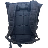 Attitude Unisex Black Nylon Padded Adjustable Straps RollTop Zip Around Backpack