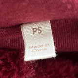 Soft Surroundings Women's Burgundy Faux Fur Hooded Jacket Full-Zip Pockets Sz SP