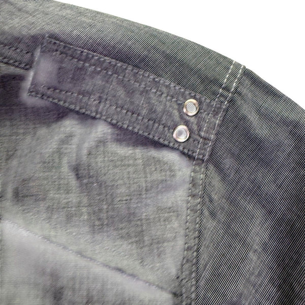 Coastal Long Sleeve Mens Gray Button-Up Shirt With Pockets Size XL