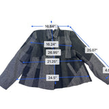 Coldwater Creek Womens Black/Gray Patchwork Button-Up Jacket Size 16