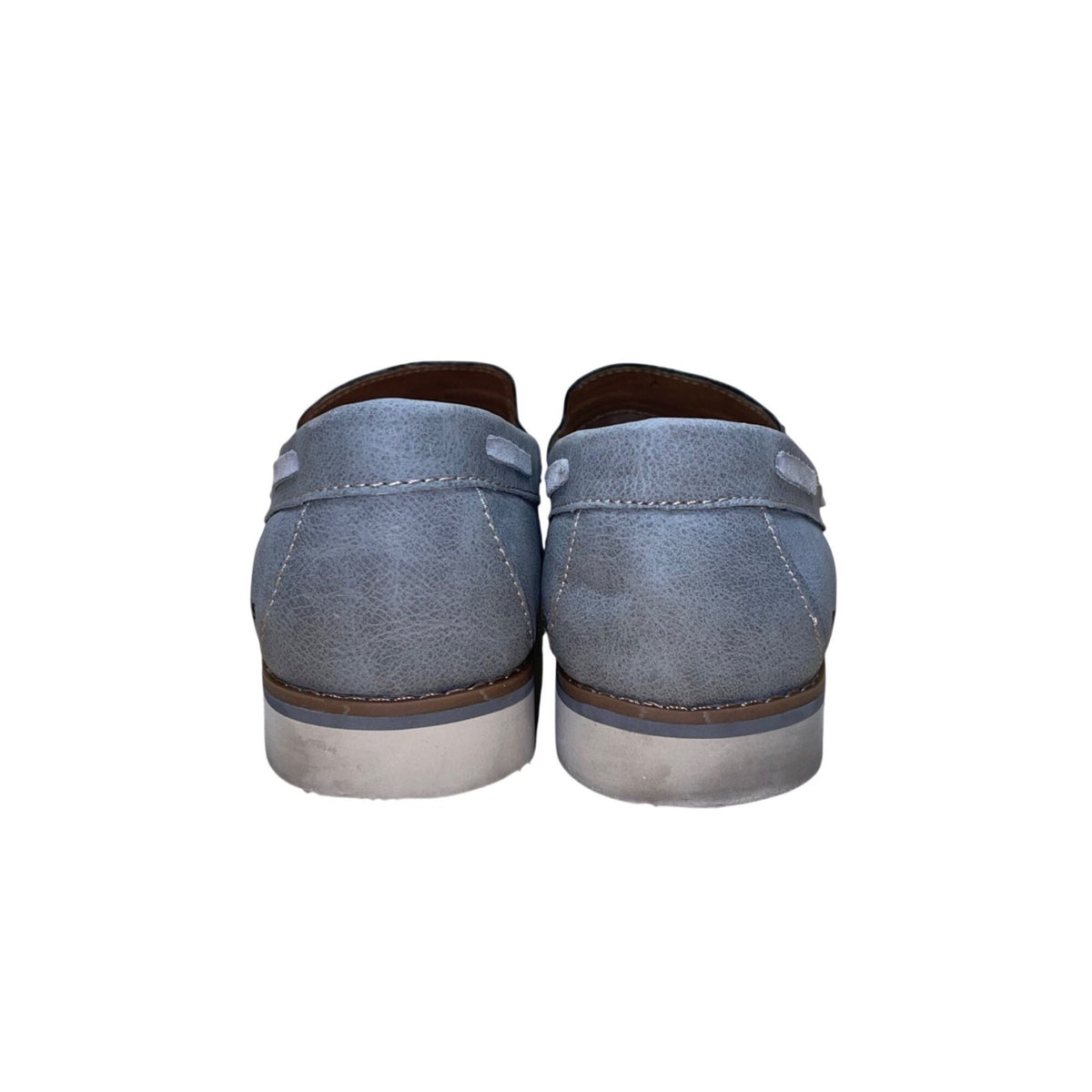 Brogues Women’s Light Blue Faux Leather Casual Slip-On Tassel Loafers Size 9.5M