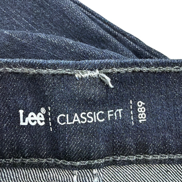 Lee Womens Dark Wash Denim Straight Leg Pants Classic Fit Mid-Rise Size 10 M