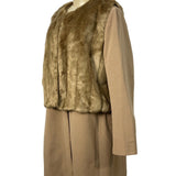 Multi Look IMAN  Coat & Vest Caramel Size 1X Winter Office Attire