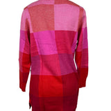Isaac Mizrahi Live Open Front Cardigan Sweater Womens Pink & Red Knit Size S