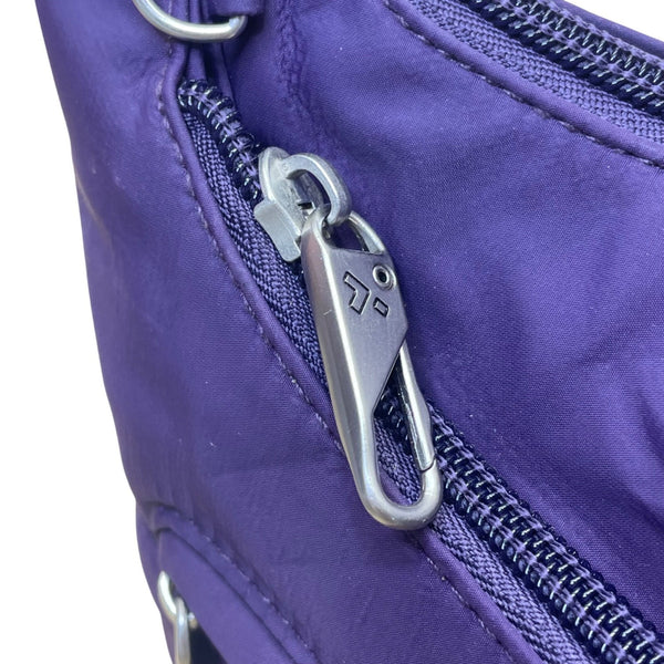 Travelon Women’s Purple Nylon Anti-Theft Multiple Pockets Crossbody Bag