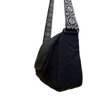Kipling Womens Black Nylon Adjustable Strap With Patterned Strap Crossbody Bag