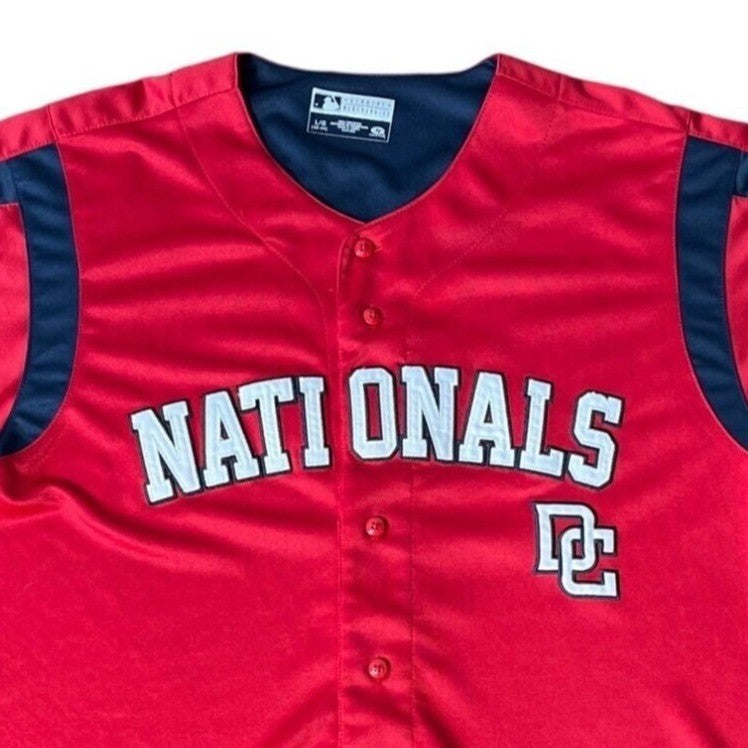 Washington Nationals Red Baseball Jersey L/G New