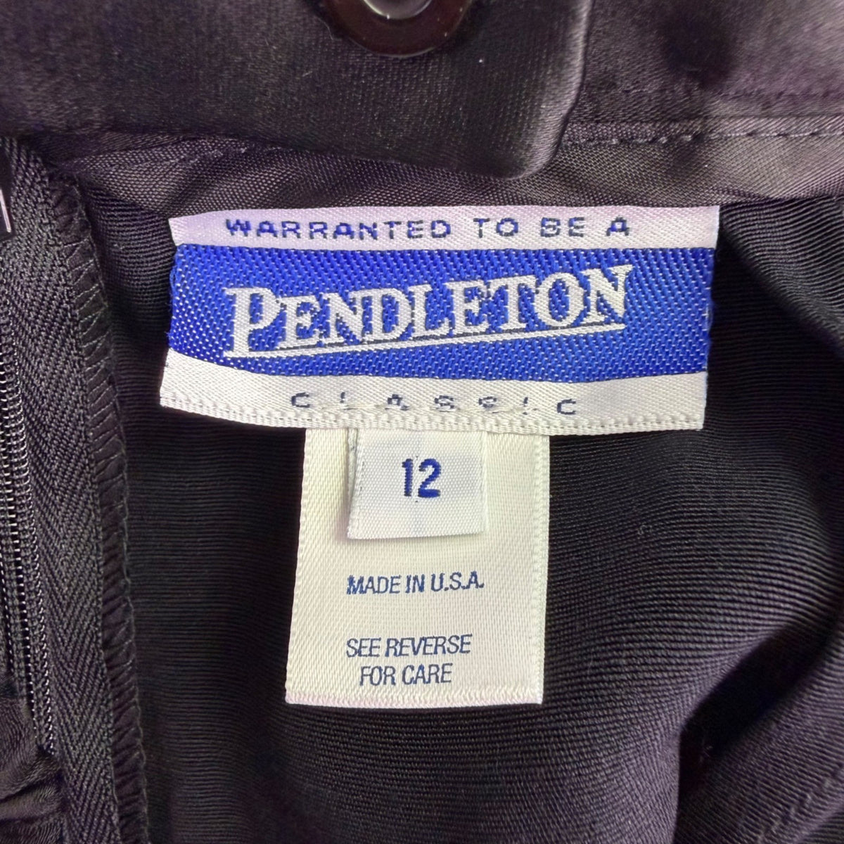 Pendleton Womens Black Classic High-Waisted Trousers Size 12