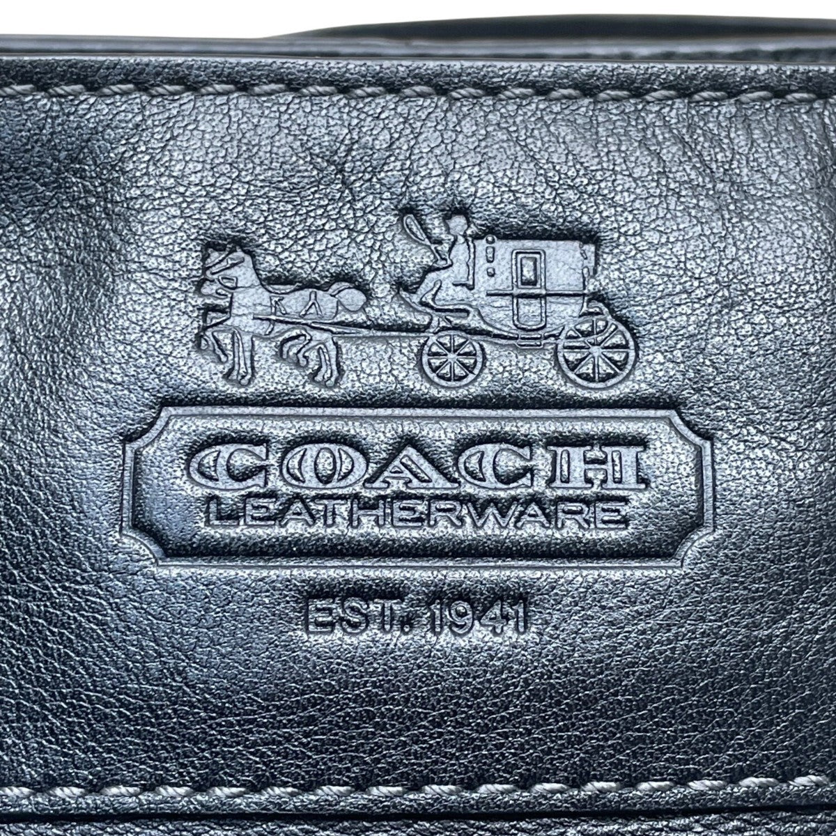 Coach Women’s Black Leather With Golden Buckle Details Hobo Shoulder Bag