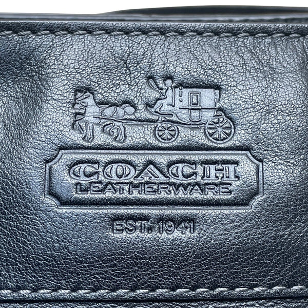 Coach Women’s Black Leather With Golden Buckle Details Hobo Shoulder Bag