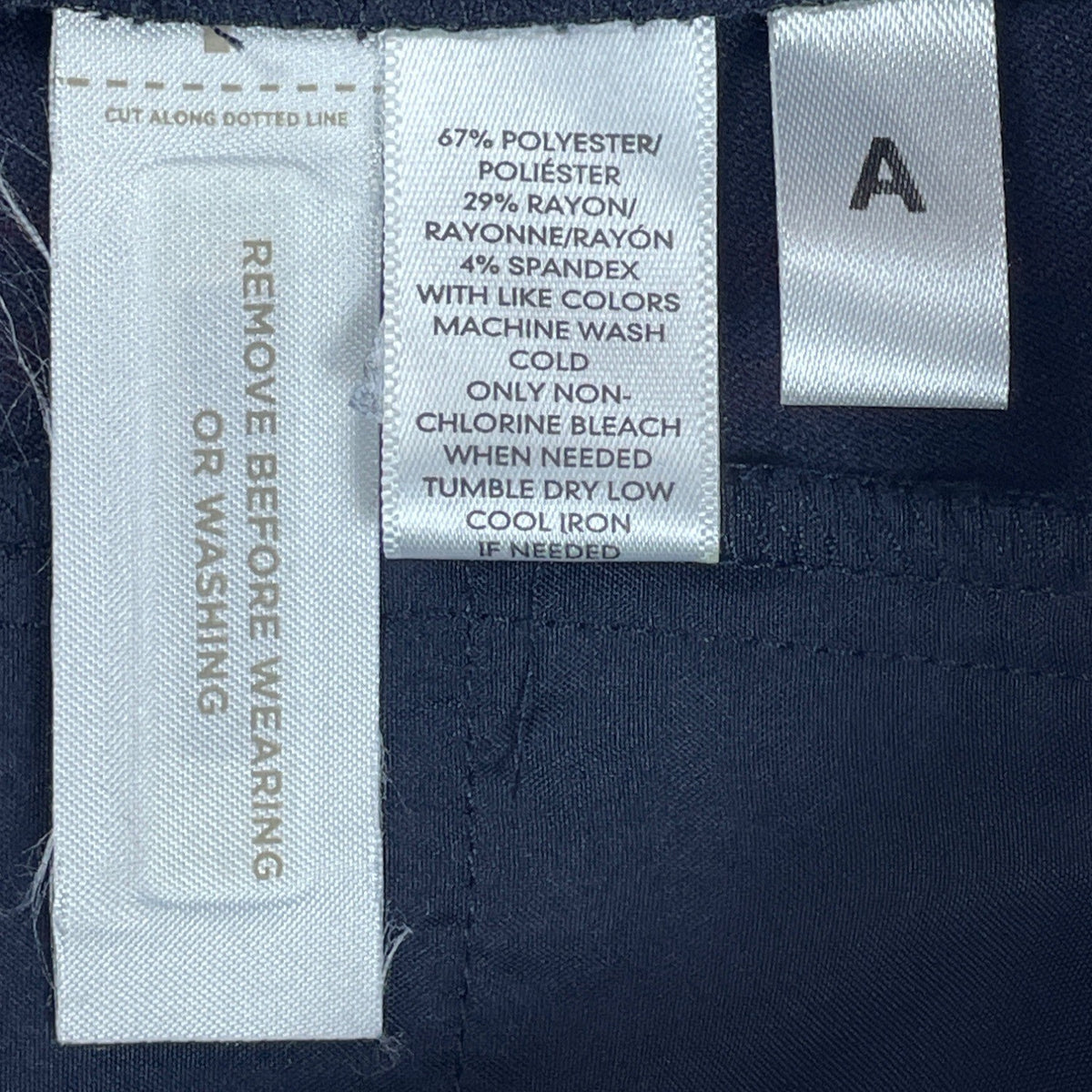 Loft Marisa Trouser Pants Navy & Burgundy  High-Waist Wide-Leg Size 4 - New