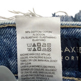 Lucky Brand Womens Blue Relaxed Denim Shorts With Distressed Hem Size 0
