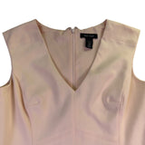 White House Black Market Womens Beige Polyester Blend Sleeveless Sheath Dress Si