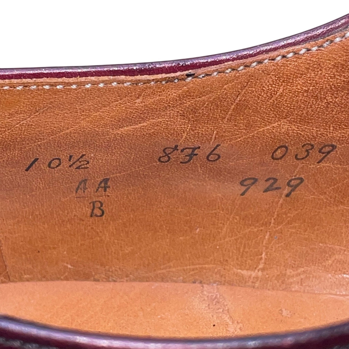Alden Men’s Burgundy Genuine Leather Wingtip Oxfords Shoes Size 10.5
