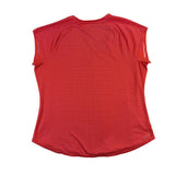 Nike Womens Red Dri-FIT Short Sleeve V-Neck Activewear Top Size  XL