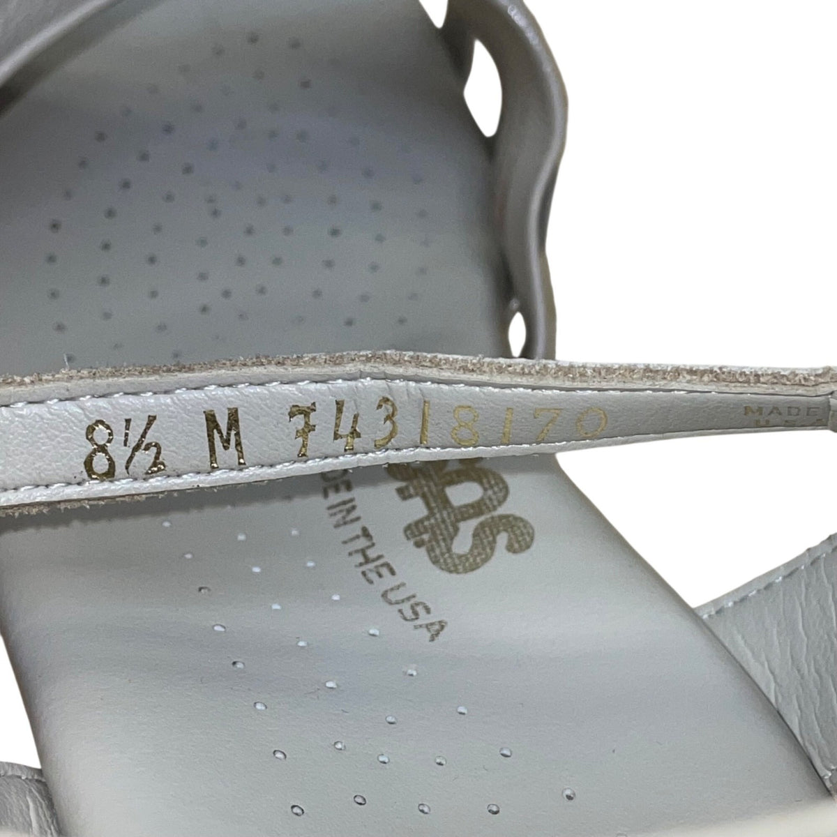 SAS Women’s Gray Leather Strappy Adjustable Ankle Strap Wedge Sandals Size 8.5M