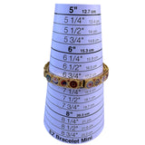 Antique Italian Gold Tone Womens Micro Mosaic Bracelet Colorful Circular Design
