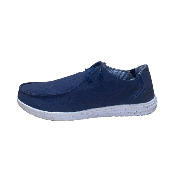 Skechers Men’s Navy Blue Textile Memory Foam Slip-On Loafers Shoes Size 10