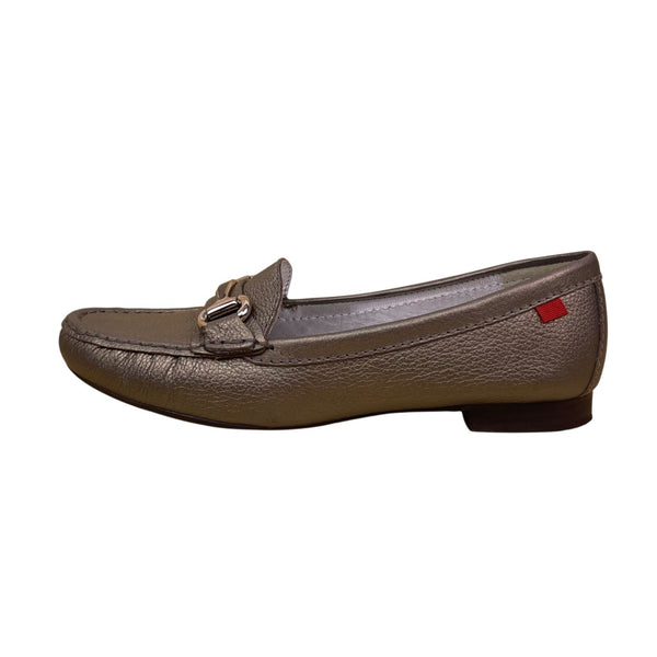 Marc Joseph Women’s Gary Pewter Grainy Leather Grand St Loafers Size 8
