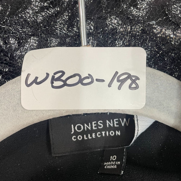 Jones New York Cardigan Girly Glam Black  Women's Sweater Sz 10