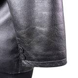 Versari Womens Black Leather Blazer Jacket Made In Italy Size 42