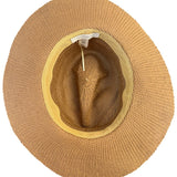 Treasure & Bond Womens Brown Straw Wide Brim Hat Decorative Band Accents
