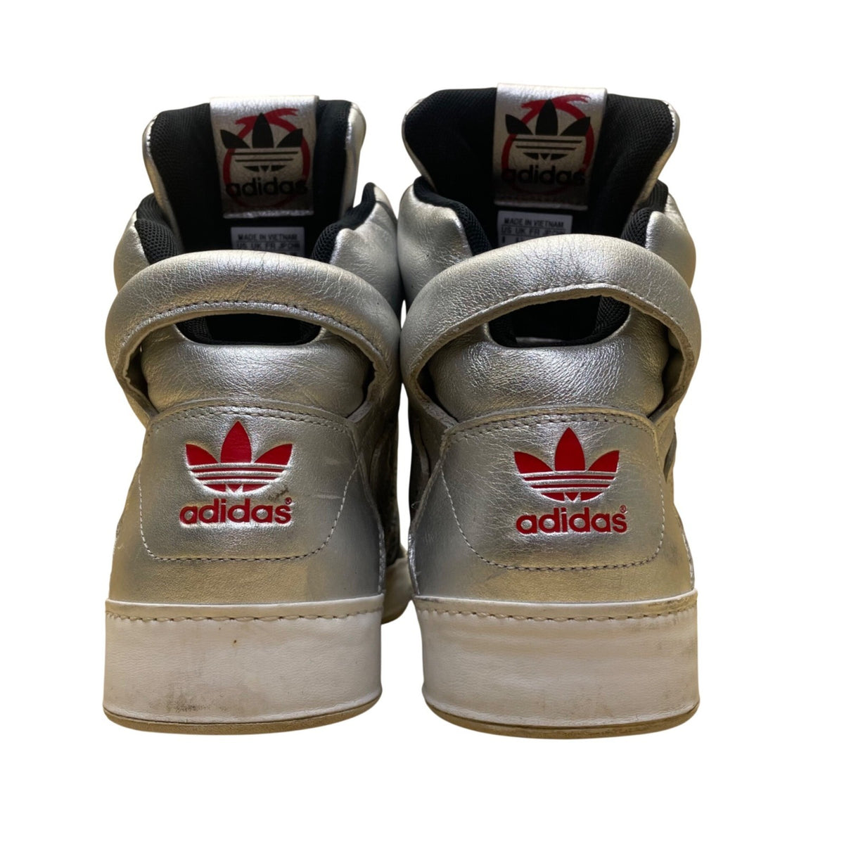Adidas Men’s Silver Black Bankshot 2.0 Rita Ora High-Top Sneakers Size 8