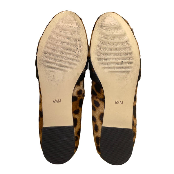 Talbots Women’s Cheetah Print Haircalf Black Strap Exotic Loafers Size 6.5M