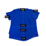 Michael Kors Womens Blue Short Sleeve Layered Hem Top Size 1X