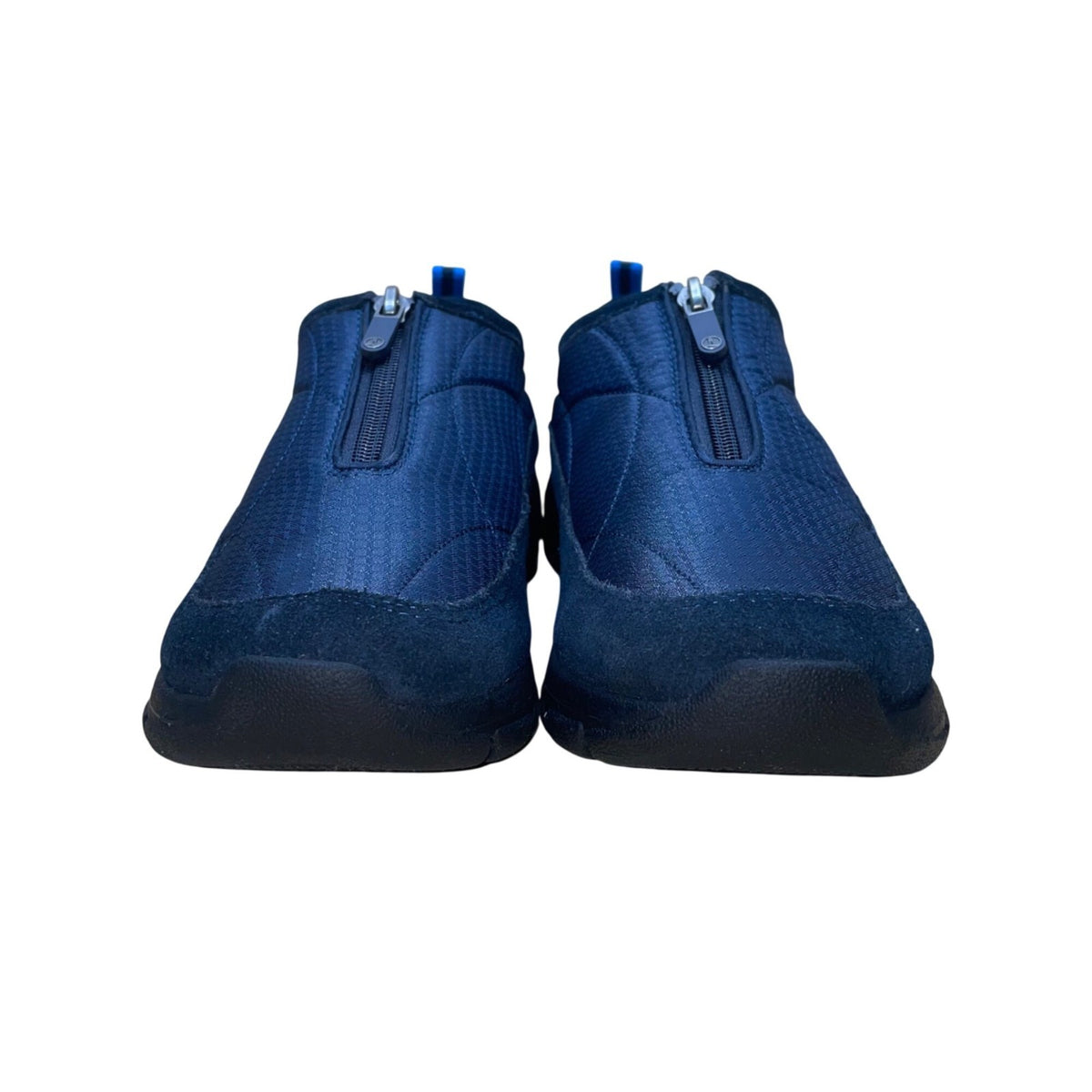 Lands End Women’s Navy Blue Suede & Quilted Nylon Slip-On Shoes Size 8.5D