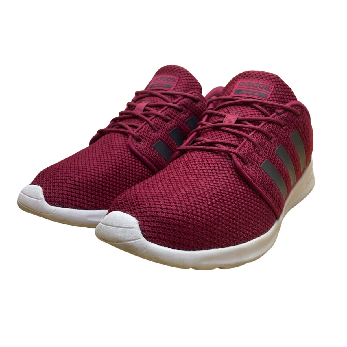 Adidas Men’s Burgundy Mesh Cloudfoam Lightweight Running Sneakers Size 10