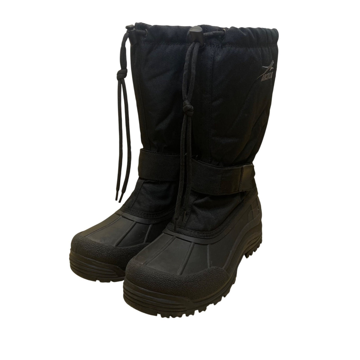 Arctic Cat Men’s Black Adhesive Adjust Strap Insulated Snow Winter Boots Sz 10