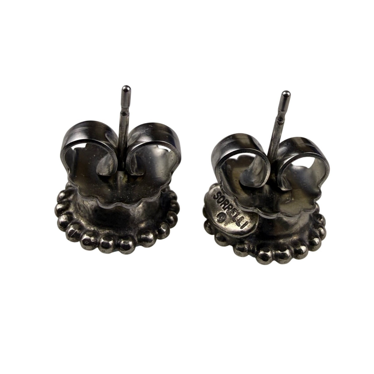 Sorrelli Womens Silver Tone Beaded Stud Earrings With Iridescent Round Crystals