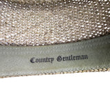Country Gentleman Mens Natural Straw Hat Patterned Band Size L