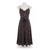 L.T.D. By Roberta Womens Black Floral Spaghetti Strap Maxi Dress Size 7-8