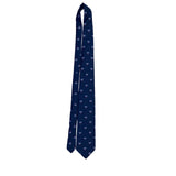 Raleigh Mens Navy Polyester Tie Tennis Racket Embroidered Pattern Club Style