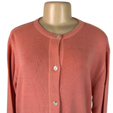 Tommy Bahama Womens Pink Button-Down Cardigan Sweater Size M