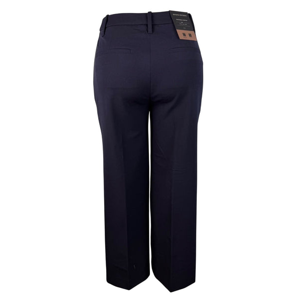Banana Republic Womens Navy High-Rise Wide-Leg Cropped Pants Size 6L