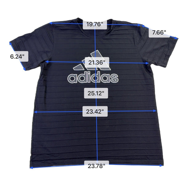 Adidas Mens Black Comfortable Crew Neck T-Shirt With Classic Logo Size XXL