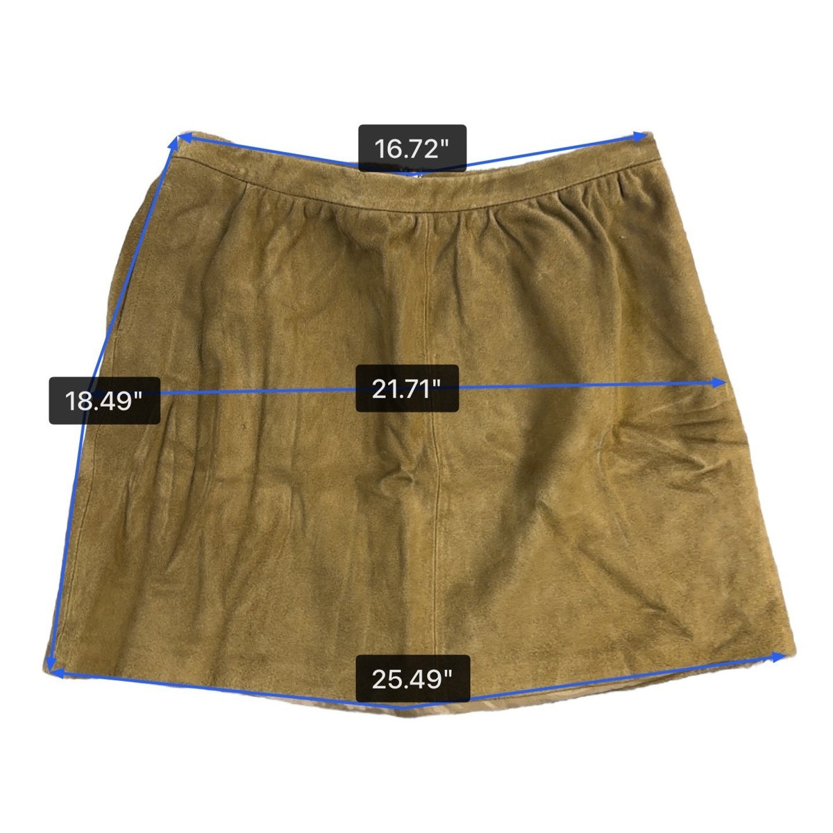 Gap Womens Green Genuine Leather & Mid-Rise Fully Lined Suede Mini Skirt Size 10