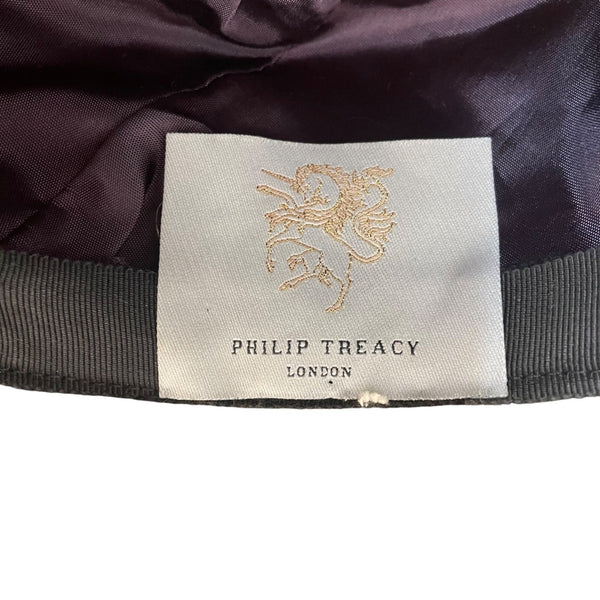 Philip Treacy Women’s Brown Leopard Print Wool Bucket Hat OS